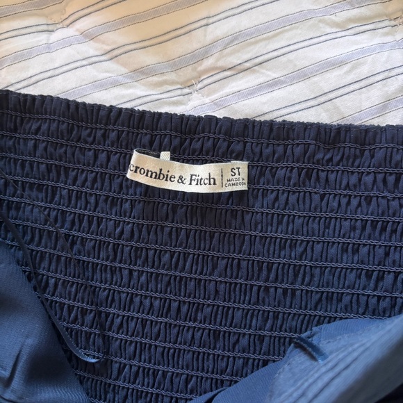 Abercrombie Navy Puff-Sleeve Mini Dress - Picture 6 of 6